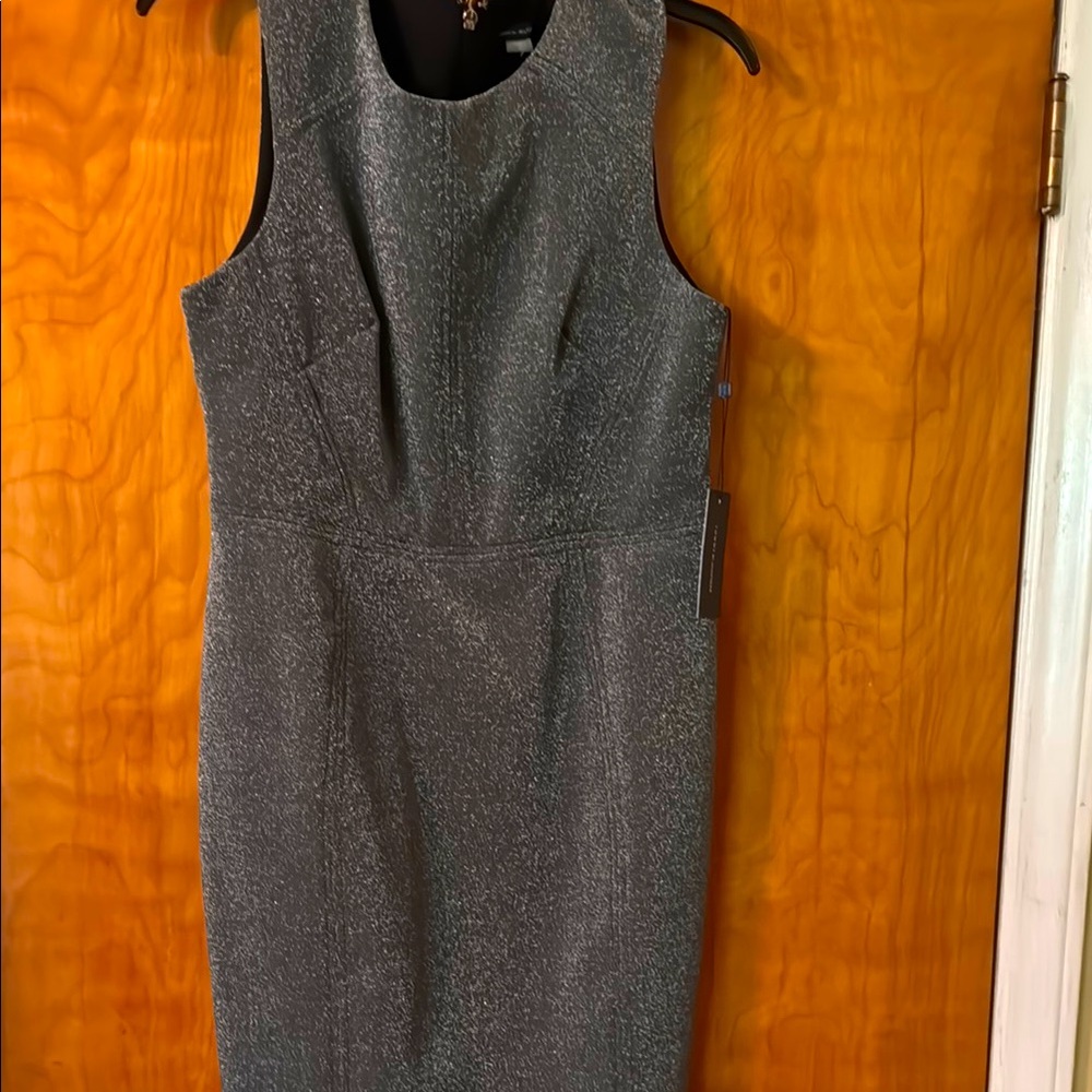 Tommy Hilfiger Gray Sleeveless Sheath Midi Dress